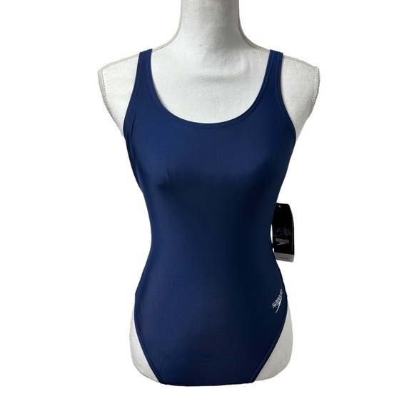 SPEEDO TEAM NAVY WOMEN ONE PIECE SWIMSUIT SIZE 6/32 BRAND NEW WITH TAGS - Picture 1 of 7
